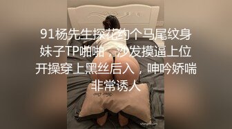 91杨先生探花约个马尾纹身妹子TP啪啪，沙发摸逼上位开操穿上黑丝后入，呻吟娇喘非常诱人