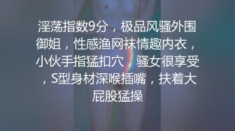 淫荡指数9分，极品风骚外围御姐，性感渔网袜情趣内衣，小伙手指猛扣穴，骚女很享受，S型身材深喉插嘴，扶着大屁股猛操